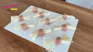 Хрустящие Бантики На завтрак. Удивите своих близких. Рецепт Сосисок на Сковороде