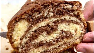 Всё перемешали и в духовку! Шоколадно-сливочный кекс! Кекс «Зебра». Chocolate-creamy pie!