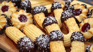 НЕЖНОЕ ПЕСОЧНОЕ ПЕЧЕНЬЕ с ДЖЕМОМ! ГОТОВИТСЯ на РАЗ-ДВА! Выпечка Рецепт | Кулинарим с Таней