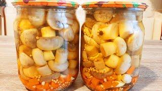 Маринованные Шампиньоны очень вкусный рецепт быстрого приготовления