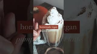 Vegan Homemade Pumpkin Spiced Latte #shorts