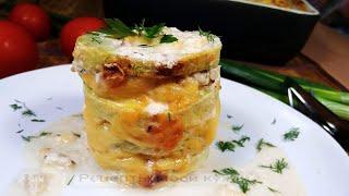 Кабачки с фаршем в духовке в сметанном соусе. Простое блюдо, которое вы сразу полюбите
