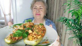 Обязательно попробуйте приготовить  это блюдо !Вкусные фаршированные кабачки.6